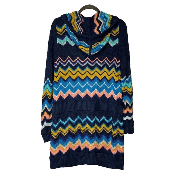 MISSONI x TARGET Chevron Knit Multicolored Zip Sweater With Hood XL - Picture 2 of 4